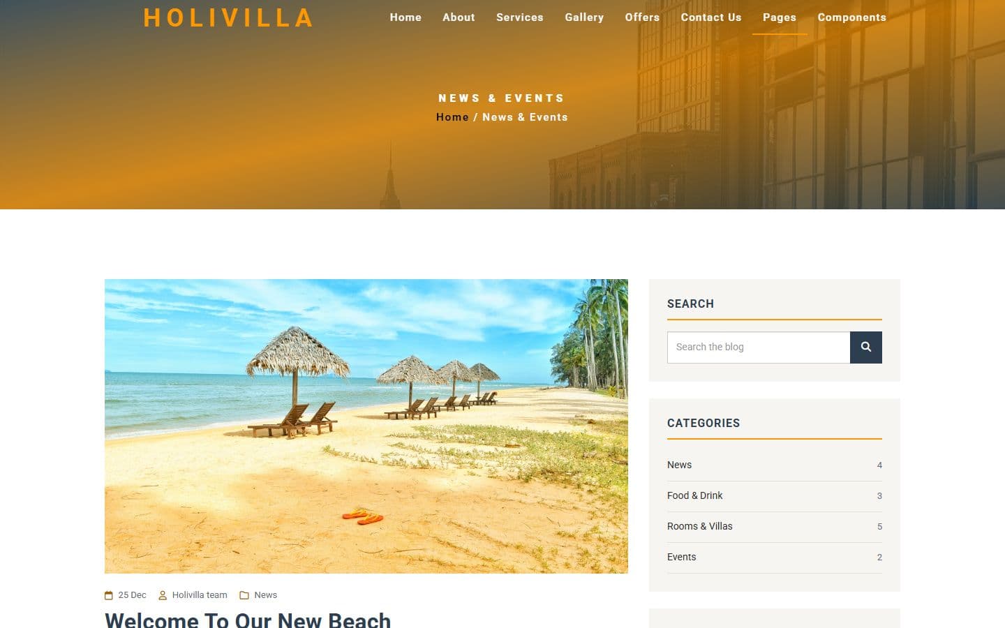 HoliVilla Blog detail page