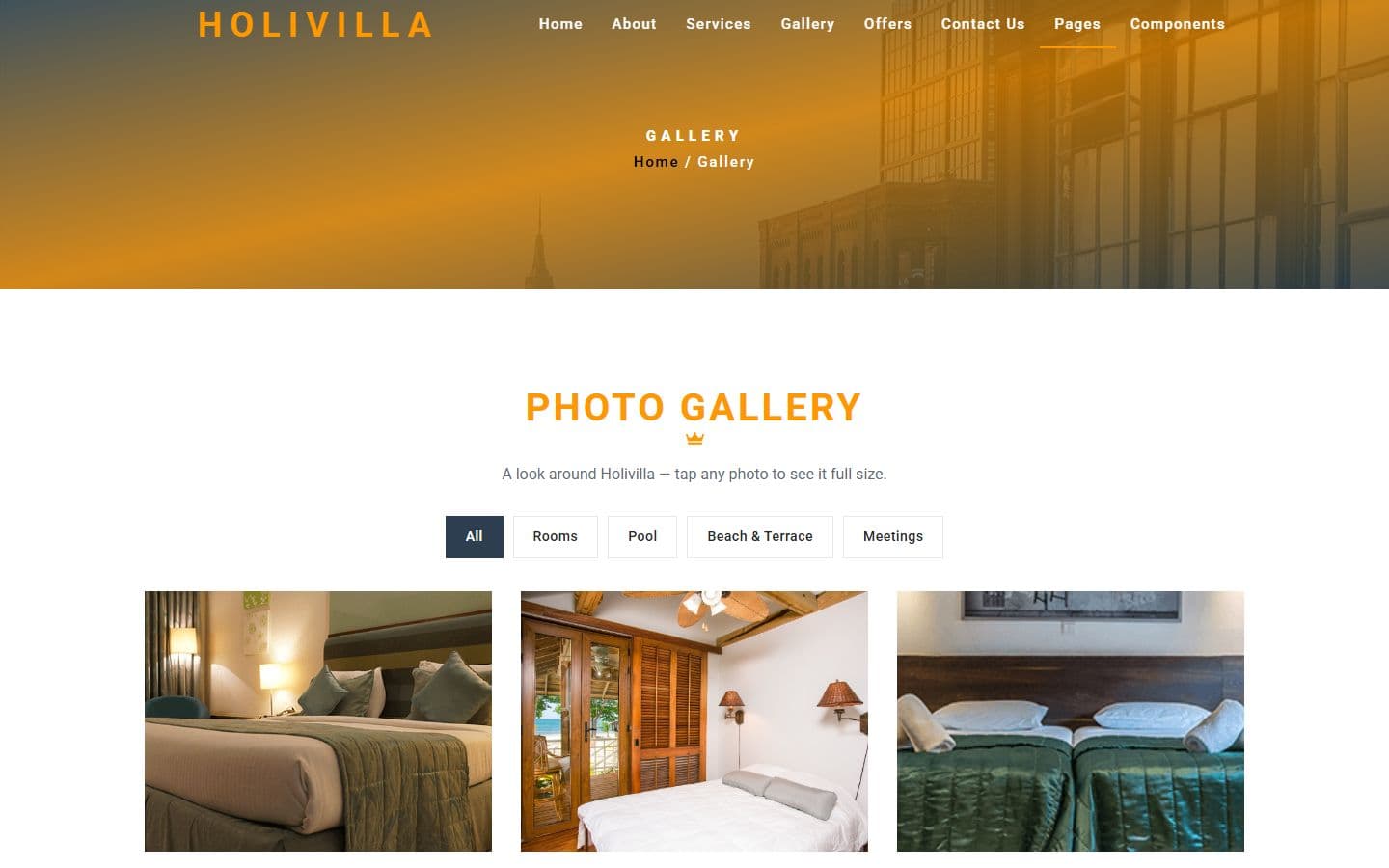 HoliVilla Gallery page