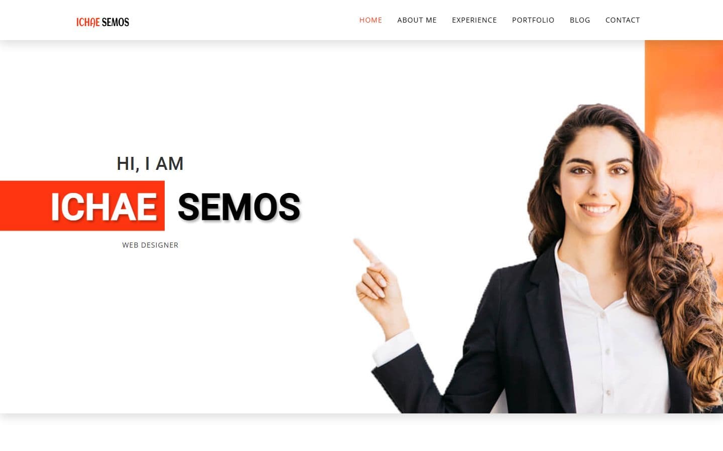 Ichae Semos – Responsive HTML5 Web Design Portfolio Template home page
