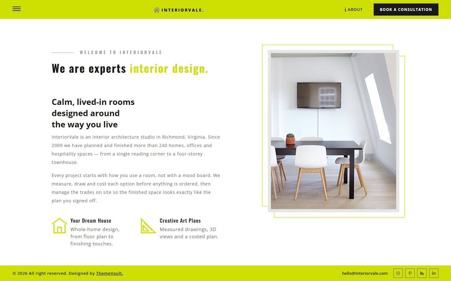 Interiorvale About page