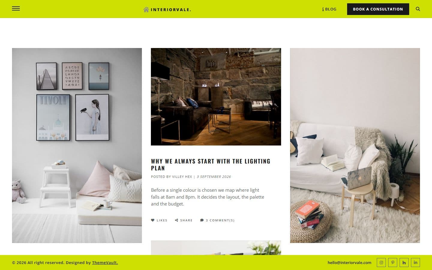 Interiorvale Blog page