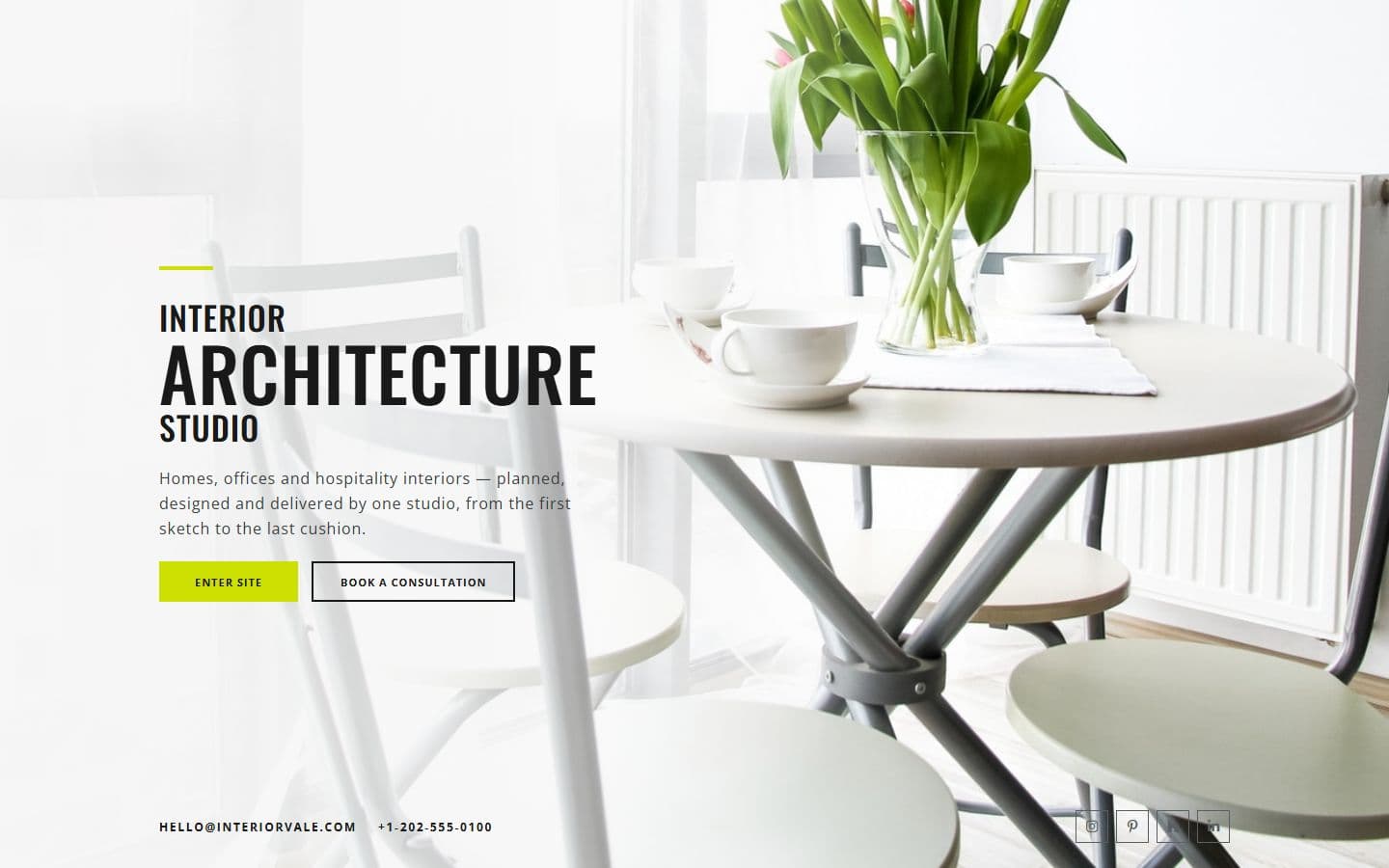 Interiorvale – Responsive Interior Design Website Template home page