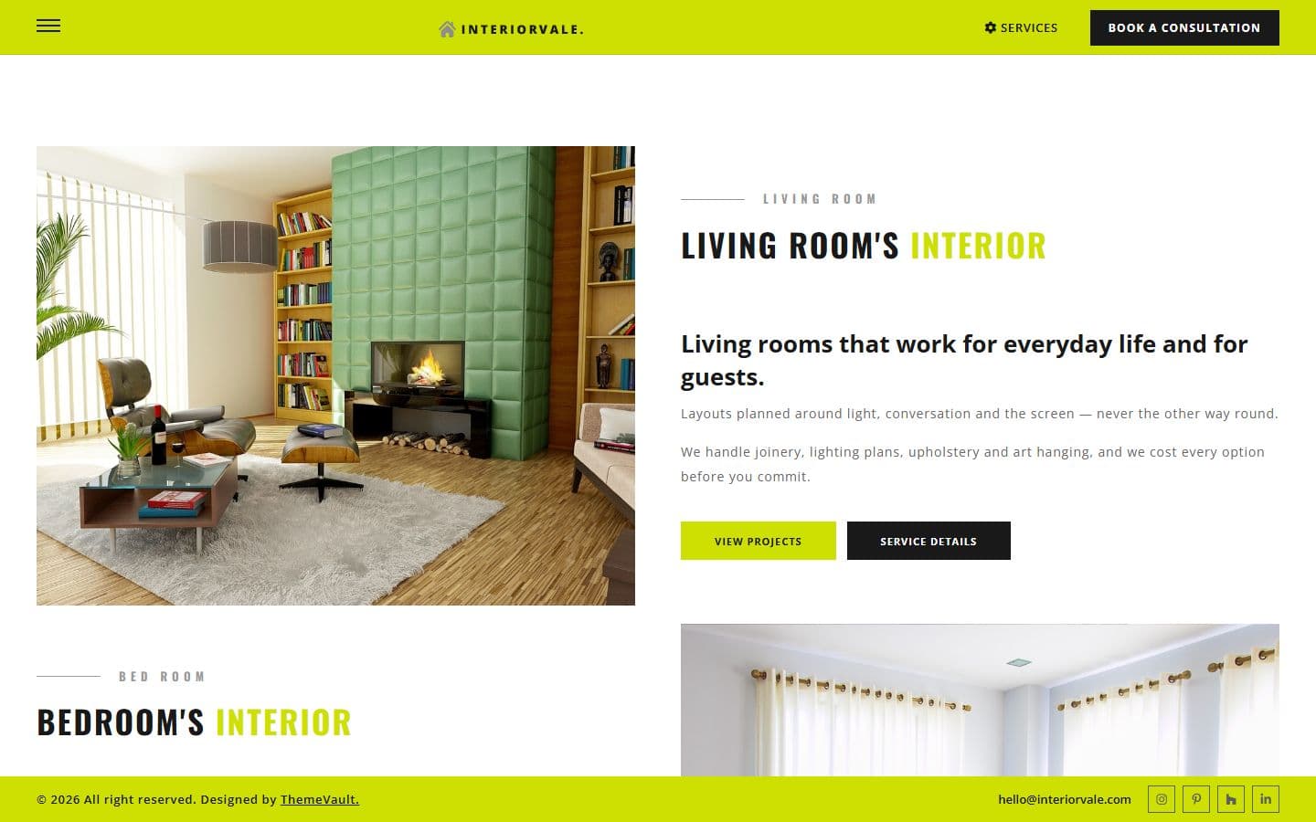 Interiorvale Service page