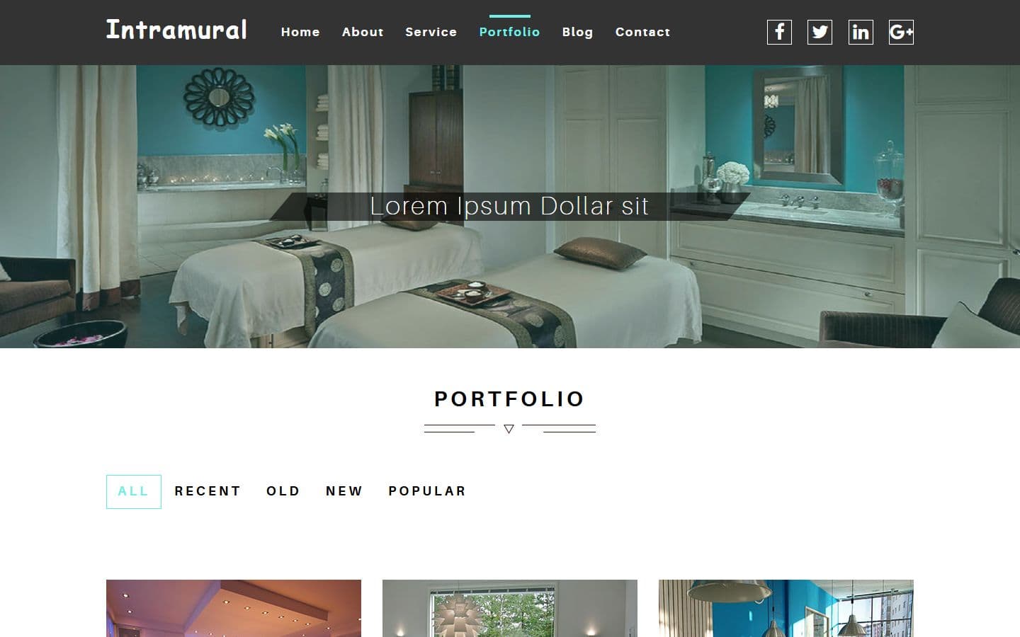 Intramural Portfolio page