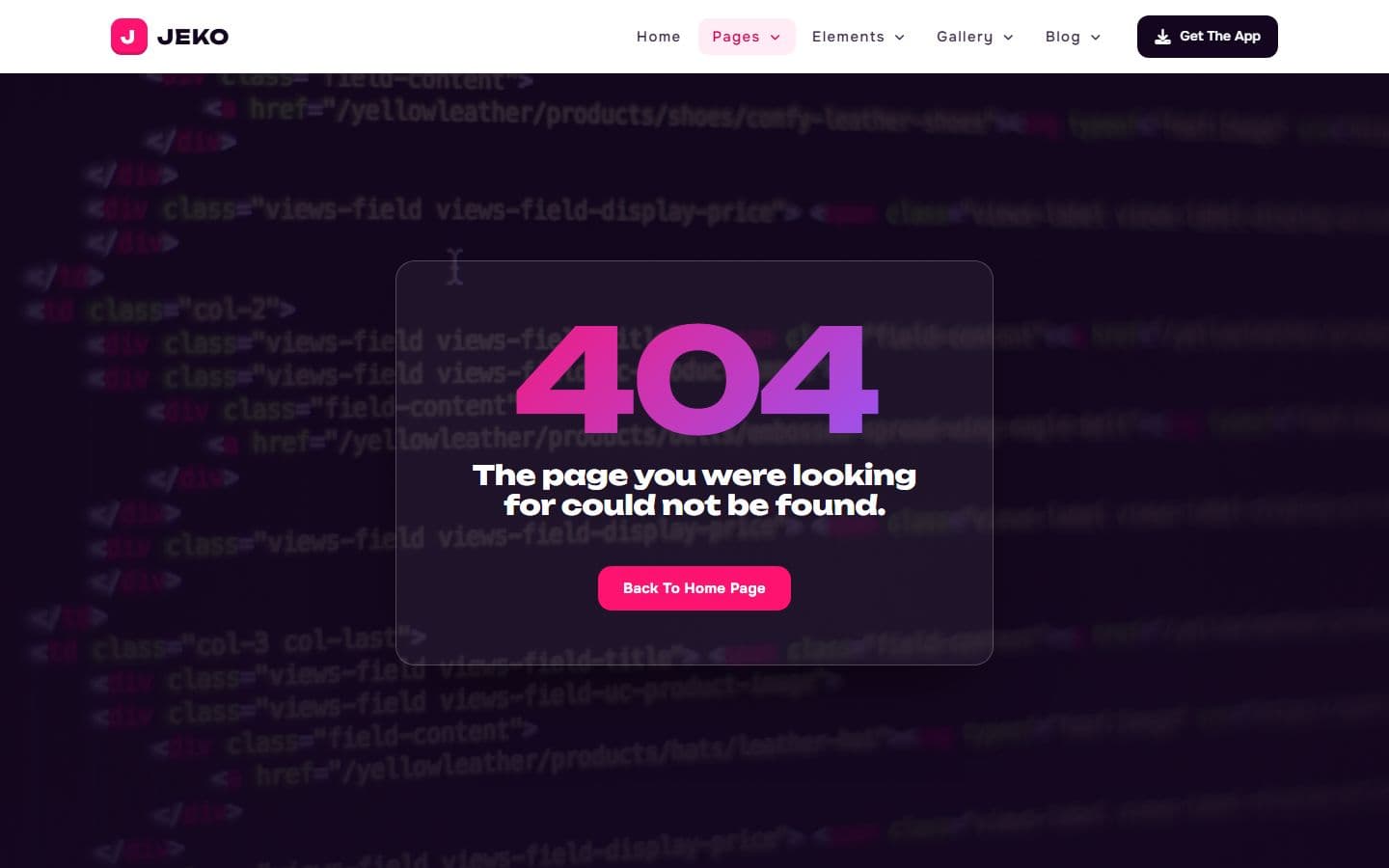 Jeko 404 page
