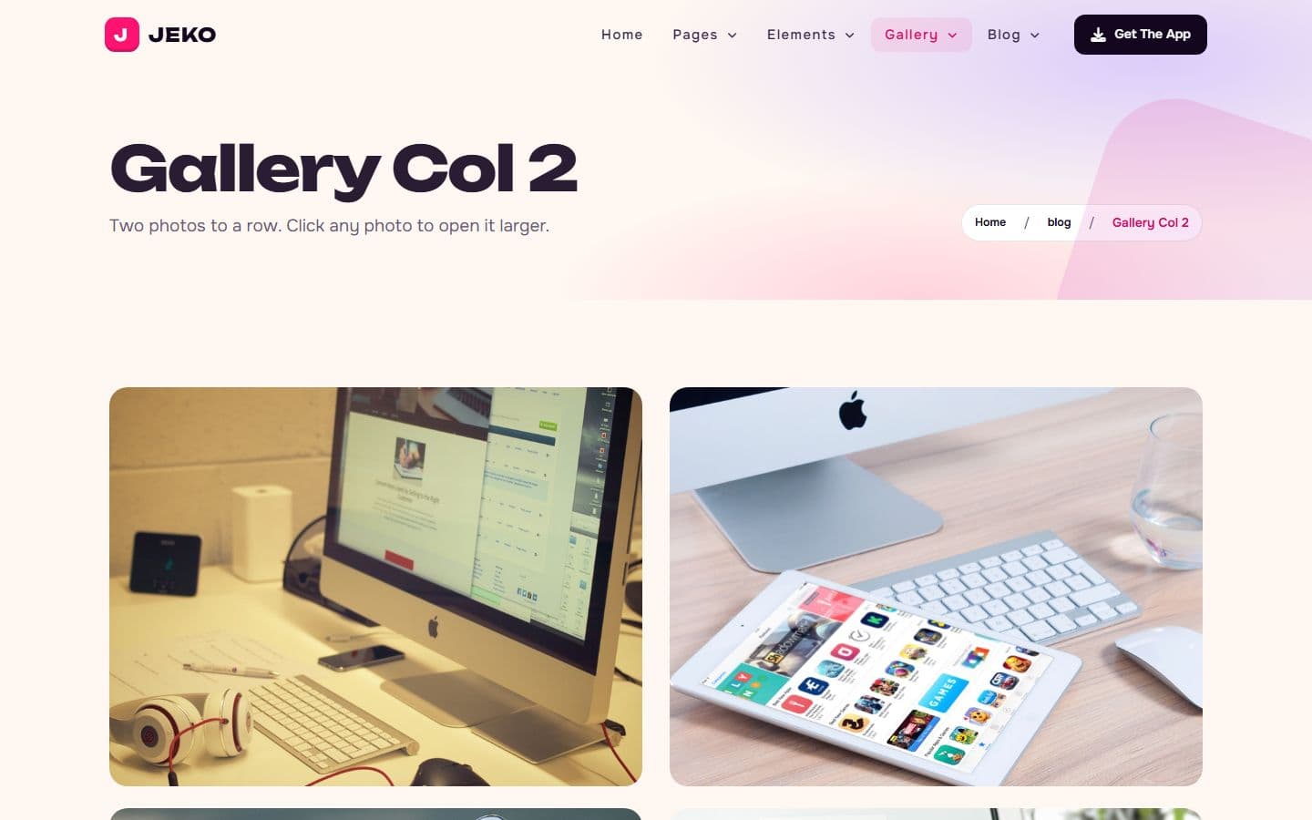Jeko Gallery col 2 page