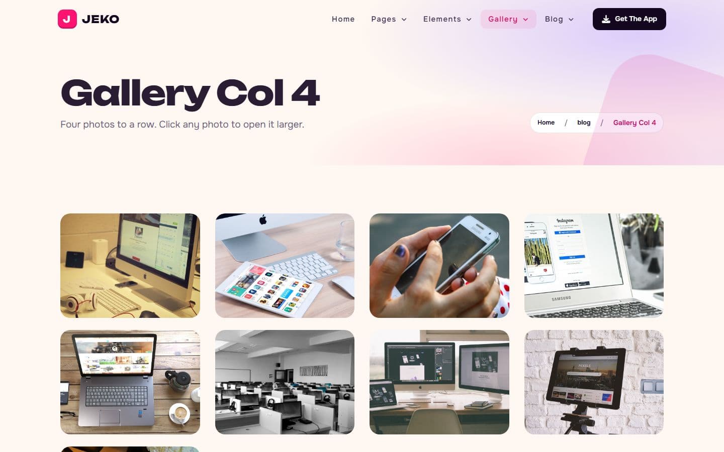Jeko Gallery col 4 page