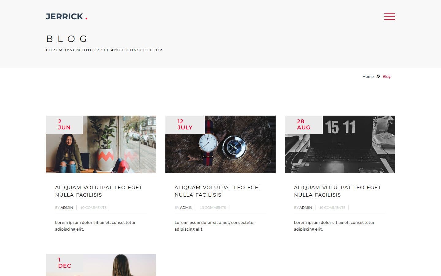 Jerrick Blog grid 3 page