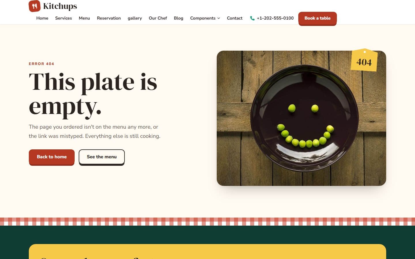 Kitchups 404 page