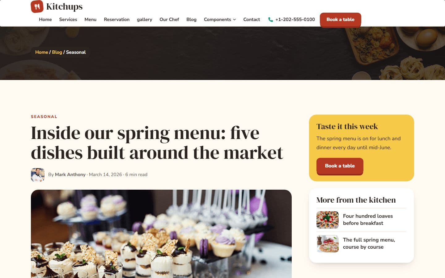 Kitchups Blog detail page