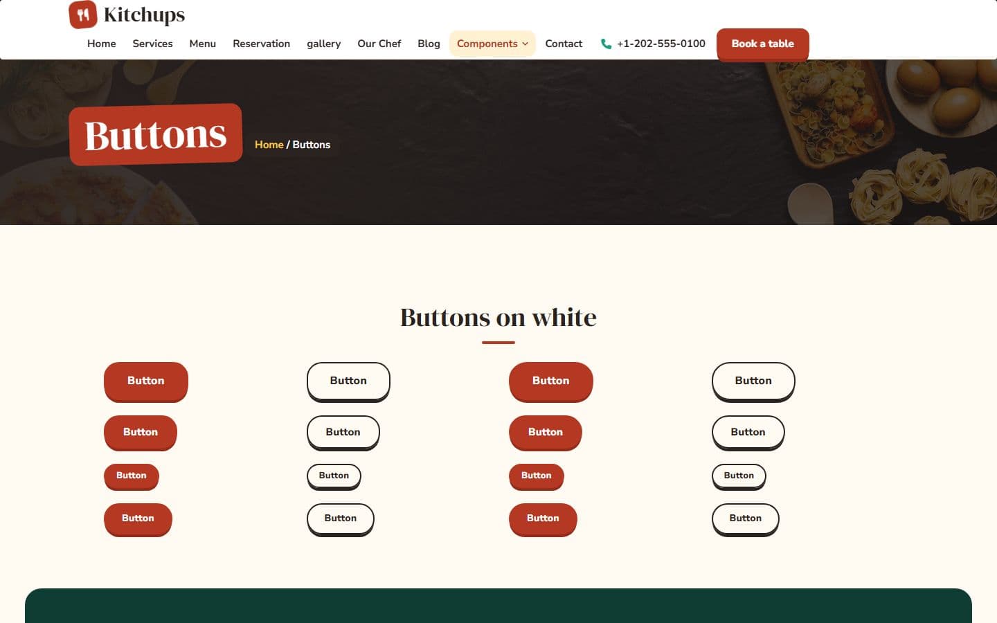 Kitchups Buttons page