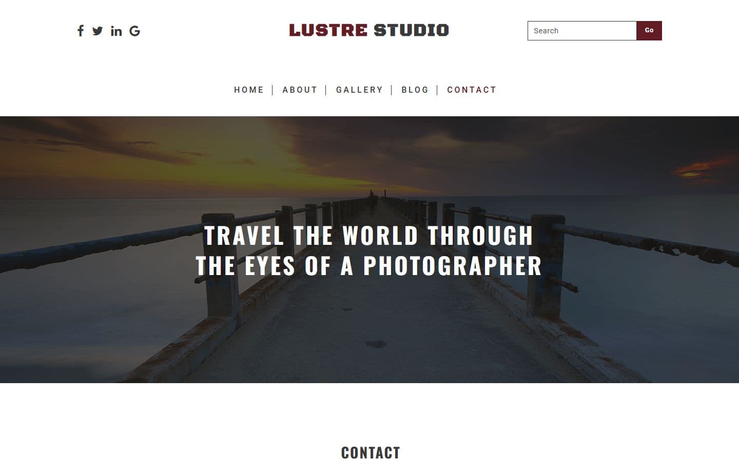 Luster Studio Contact page