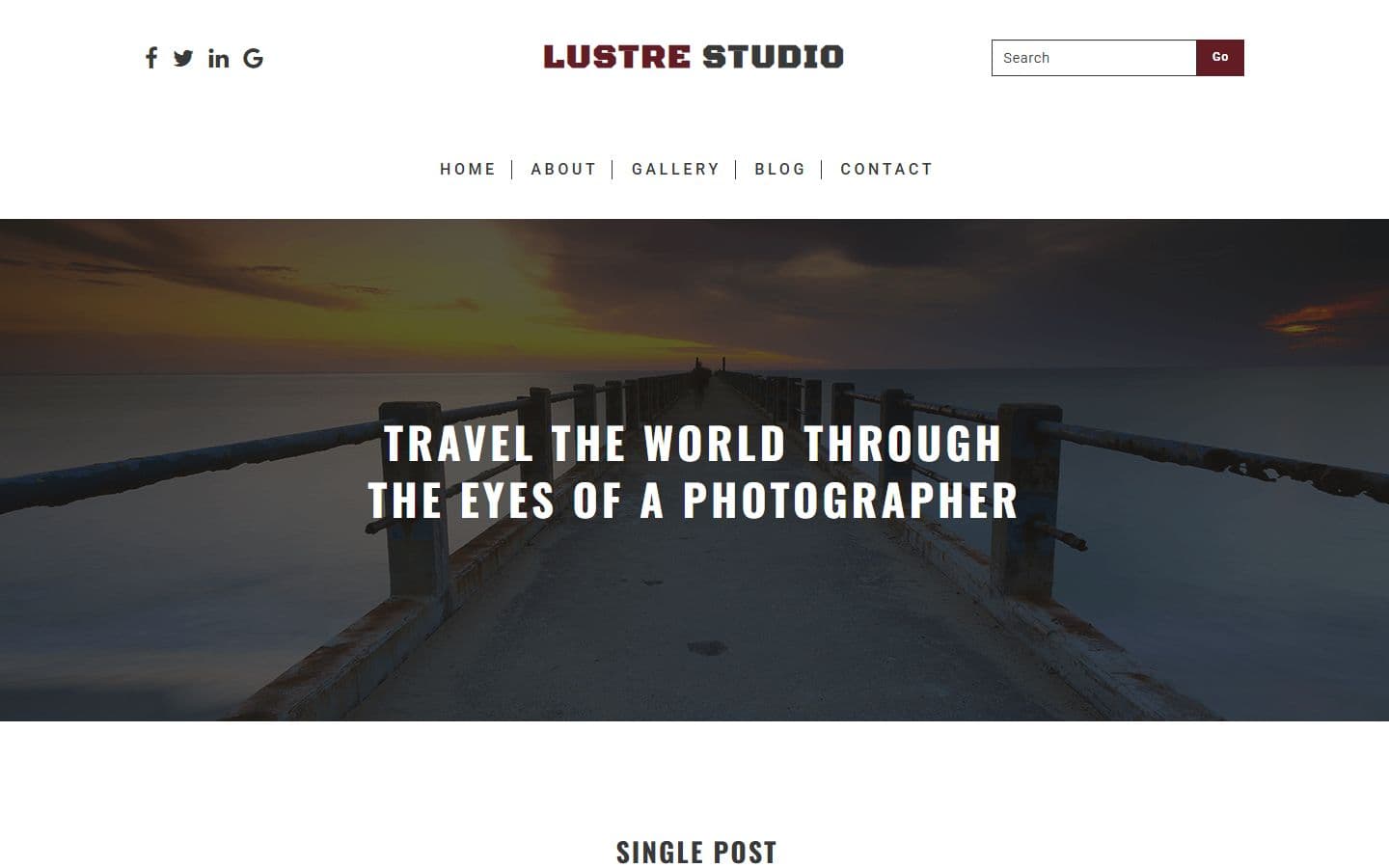 Luster Studio Single blog page
