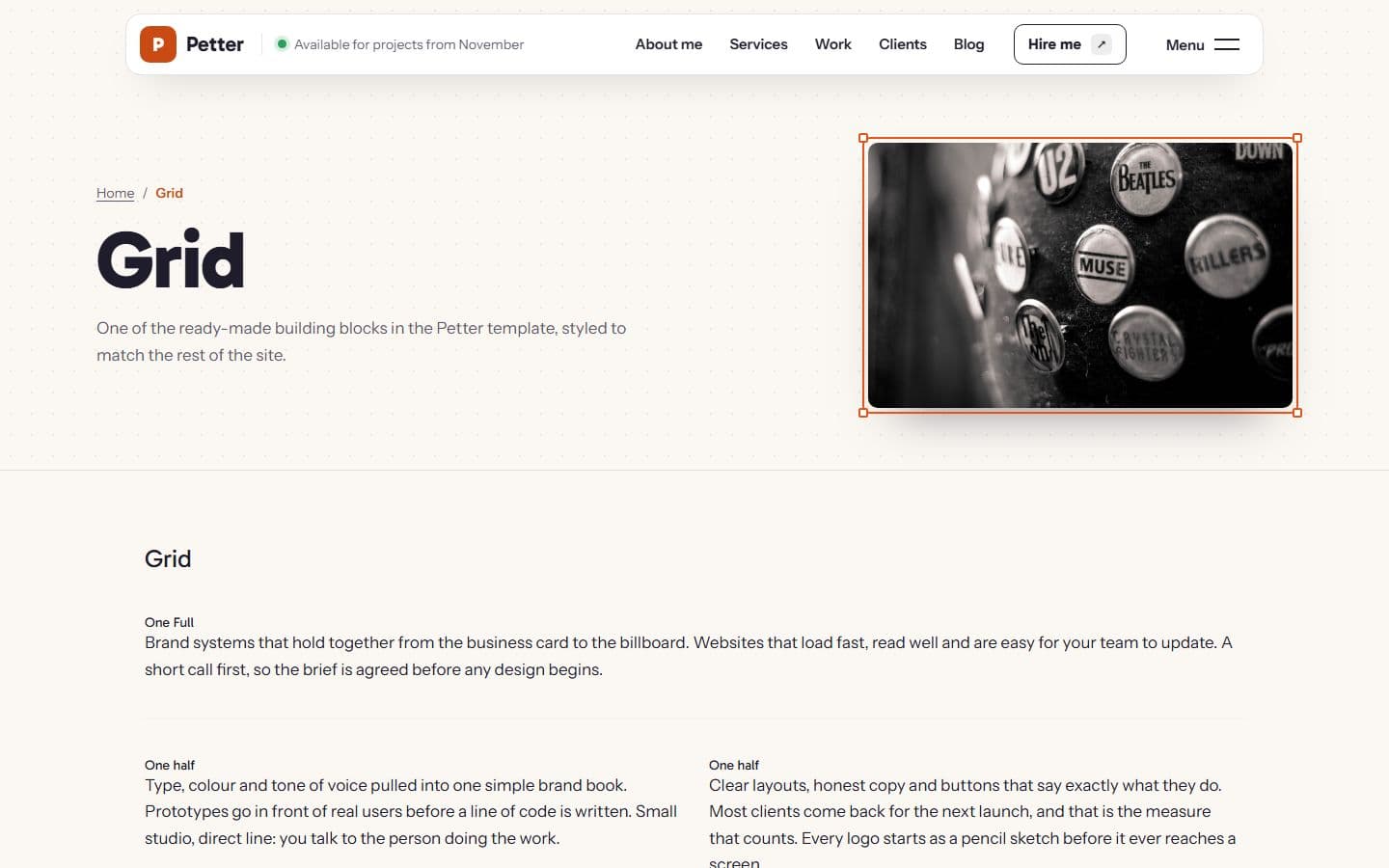 Petter Grid page