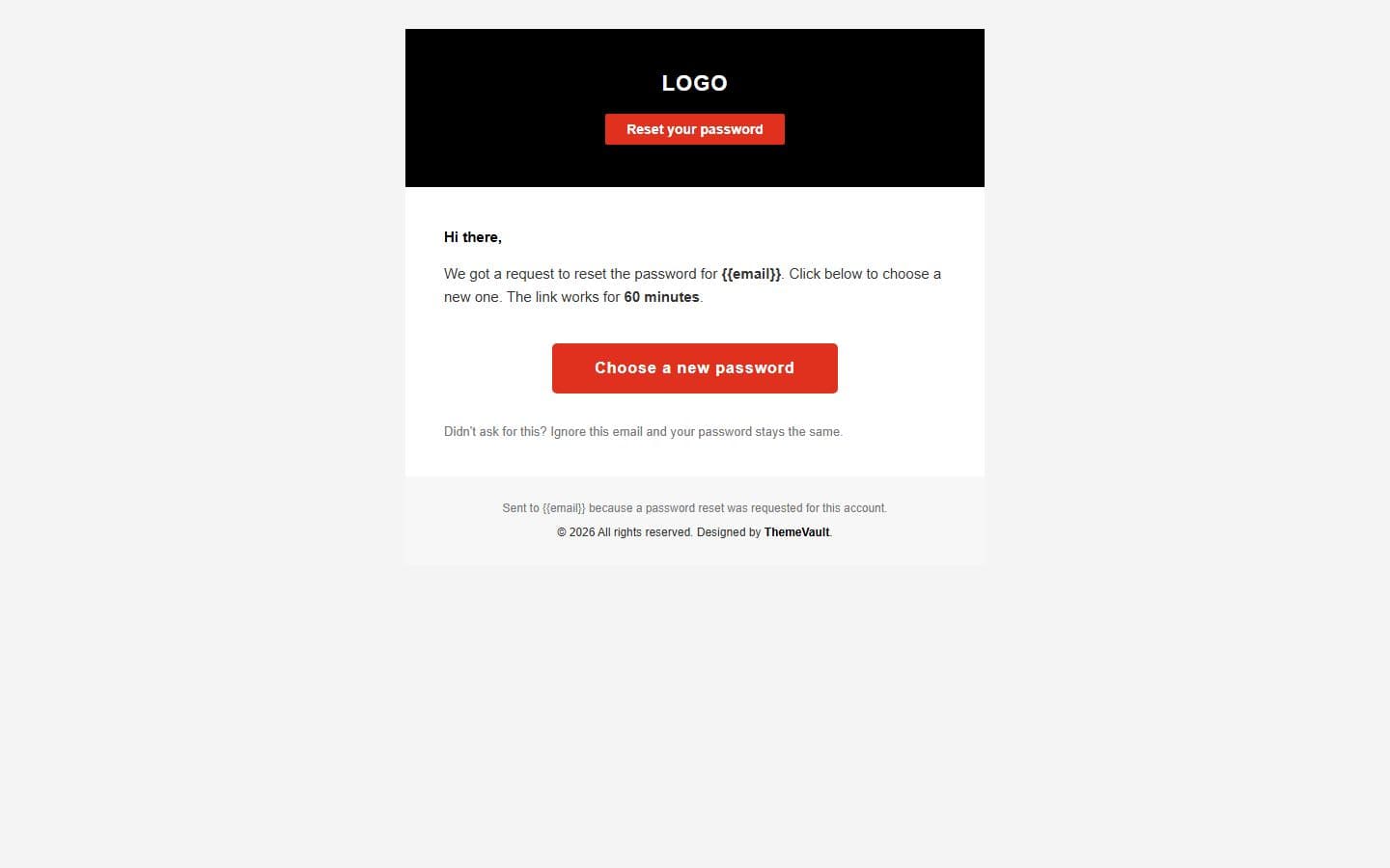 Portal Login Form 3 Email: password reset page