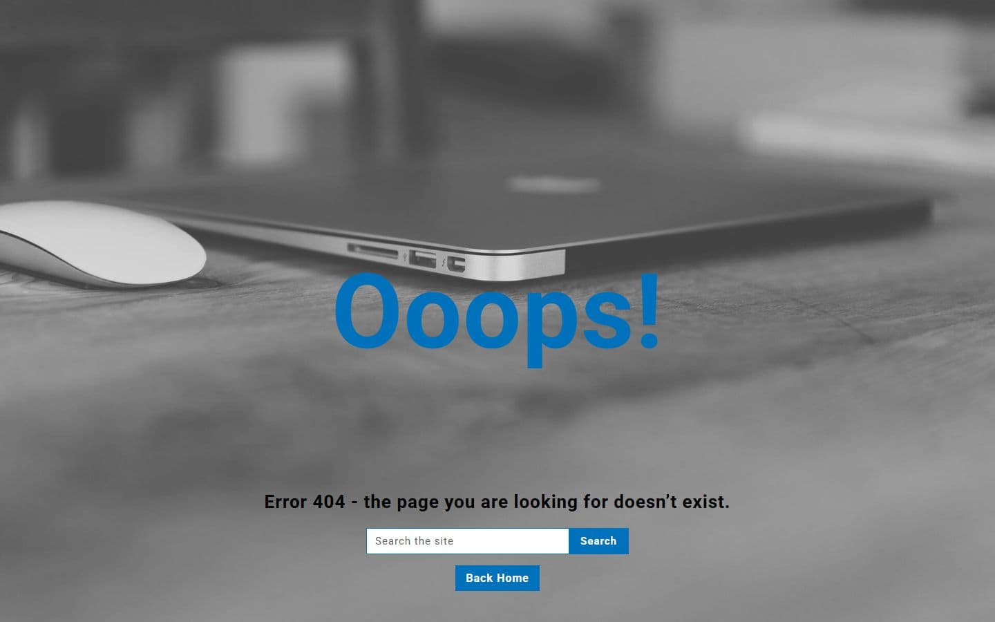 Free Professional 404 Page Template home page