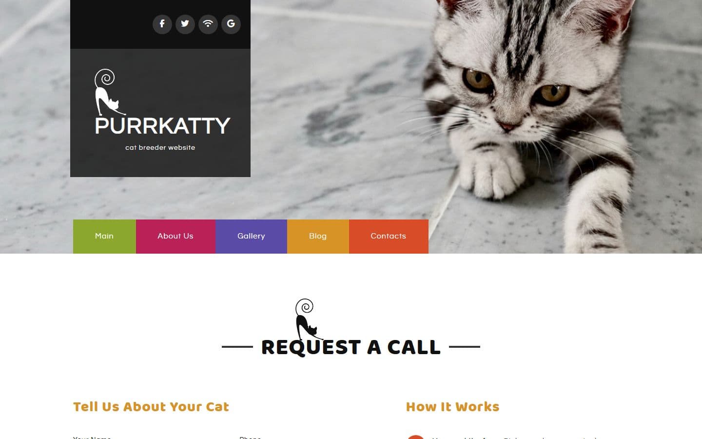 Purrkatty Booking page
