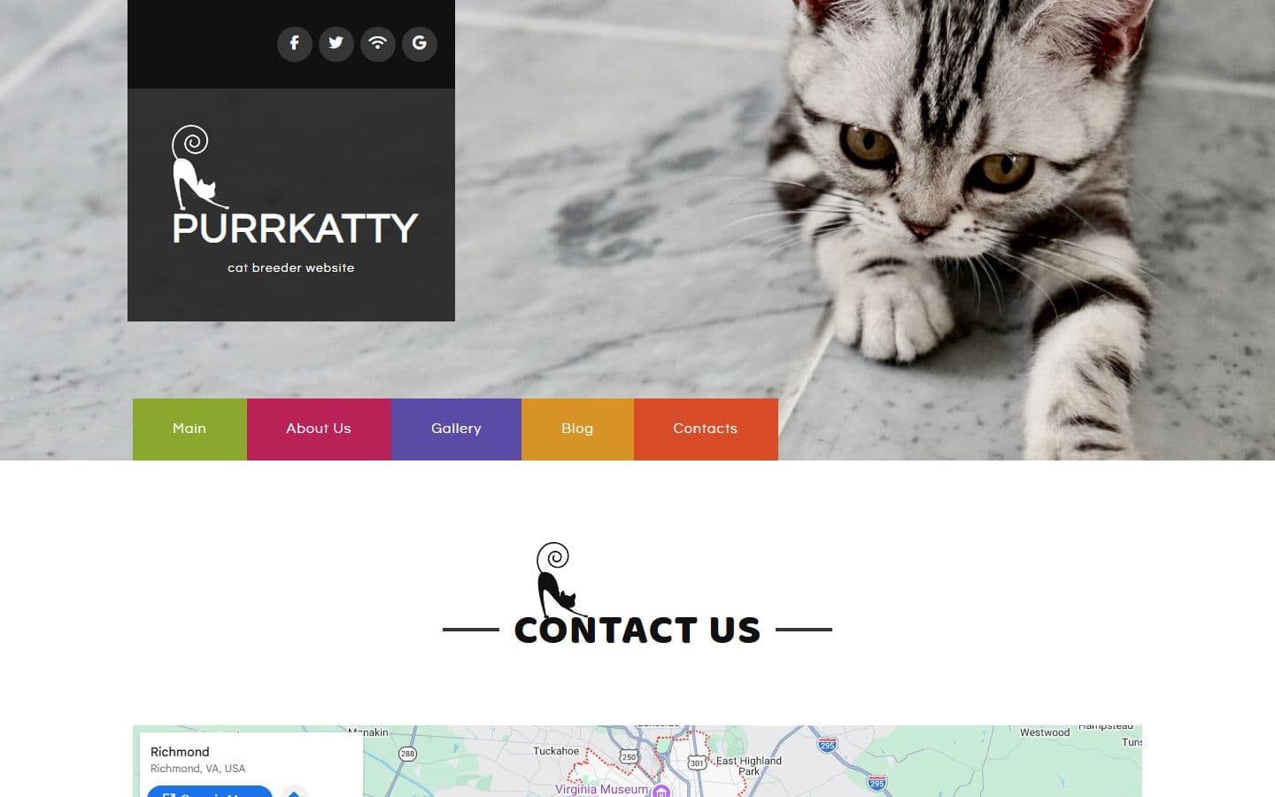 Purrkatty Contact page