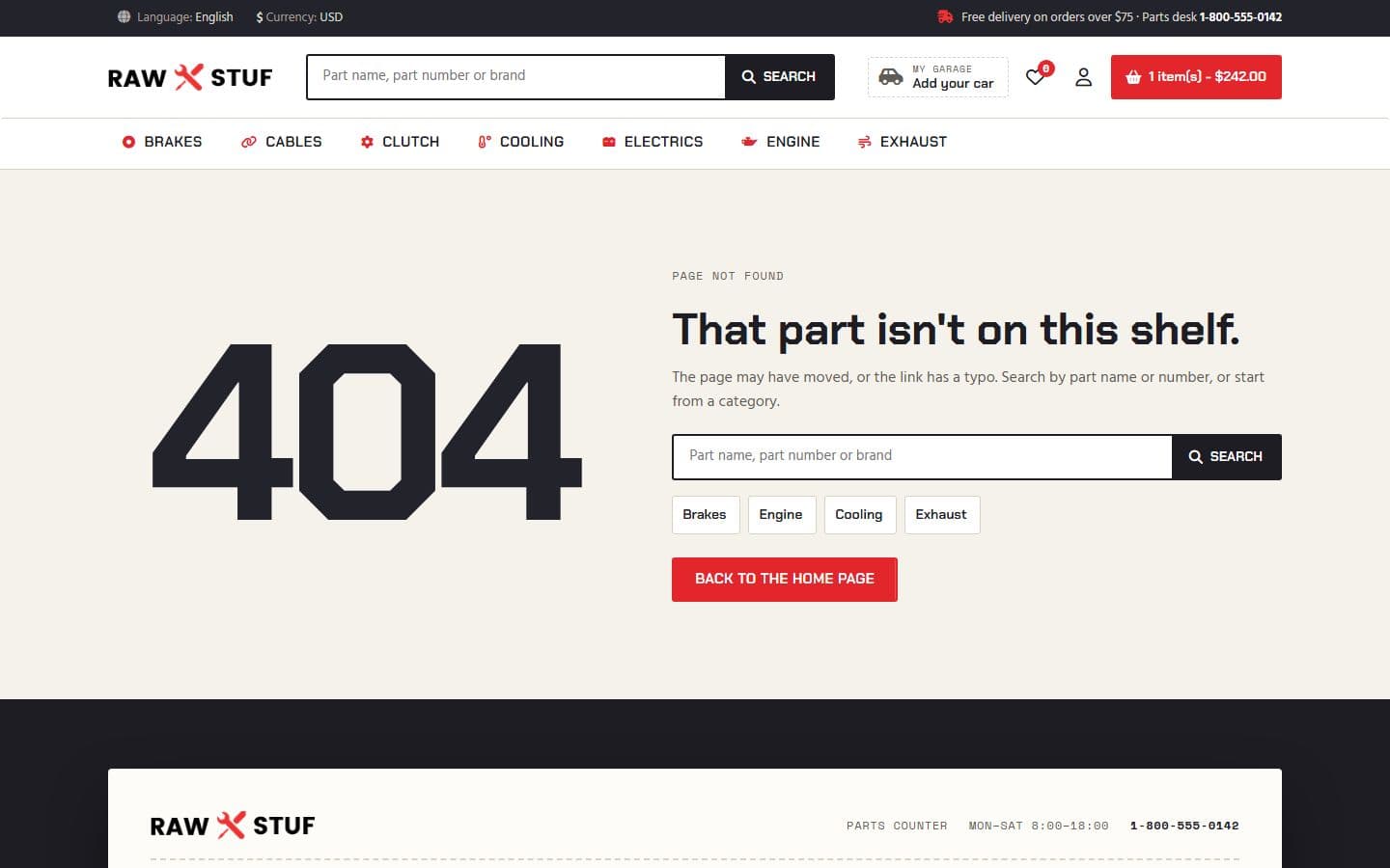 Rawstuf 404 page