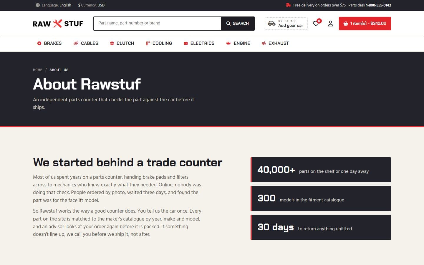 Rawstuf About page