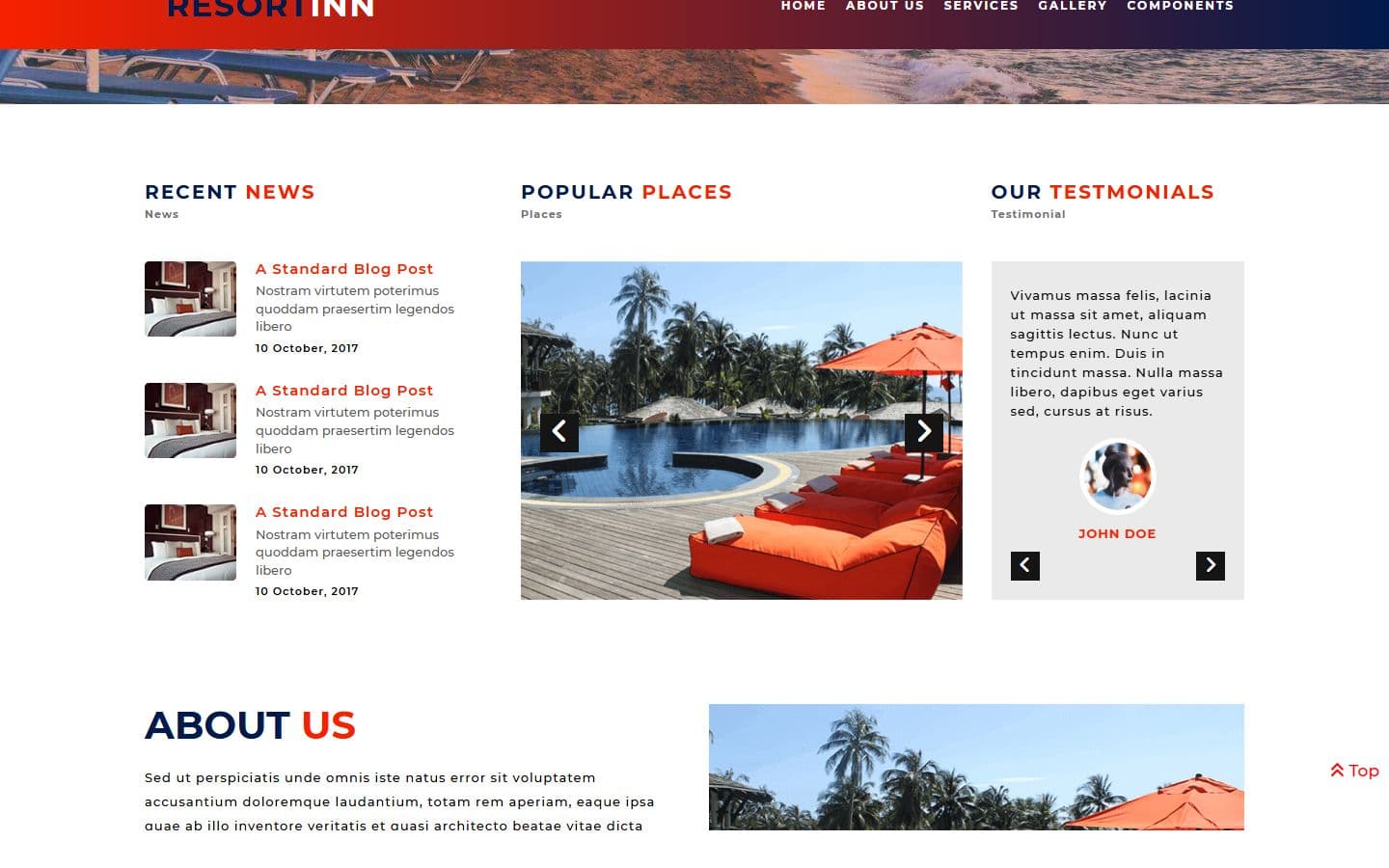 ResortIn Home page