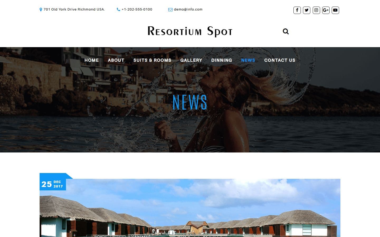 ResortiumSpot News page