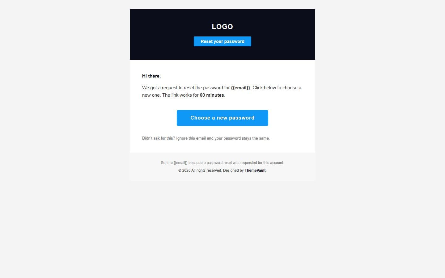 Snow Register Form Email: password reset page