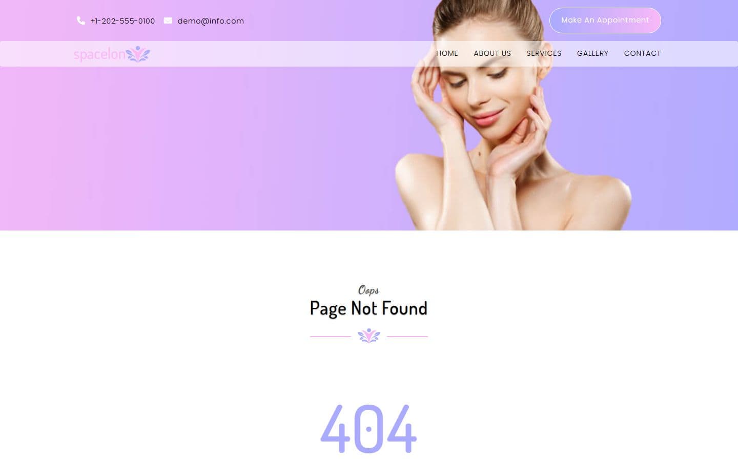 Spacelon 404 page
