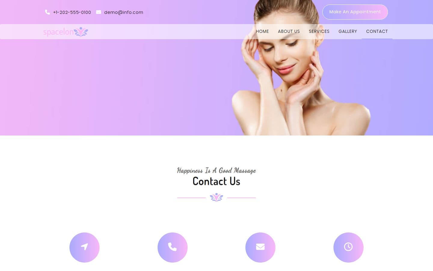 Spacelon Contact page