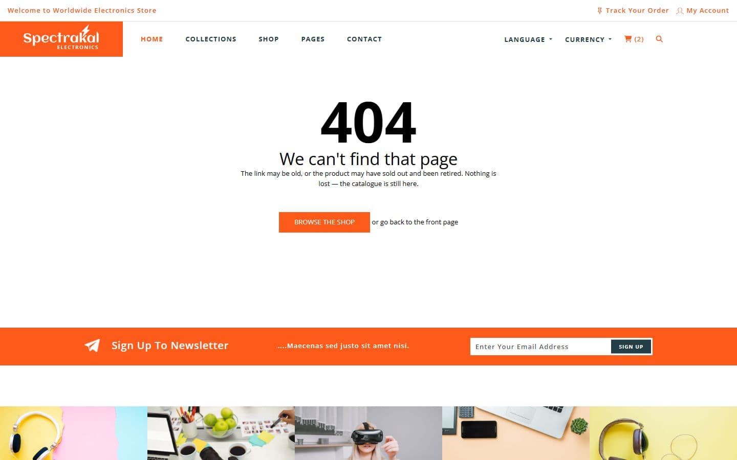Spectrakal 404 page