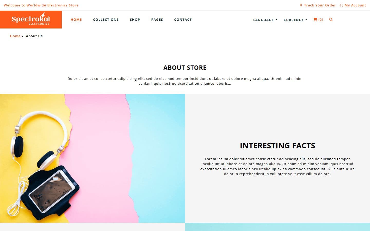 Spectrakal Aboutus page