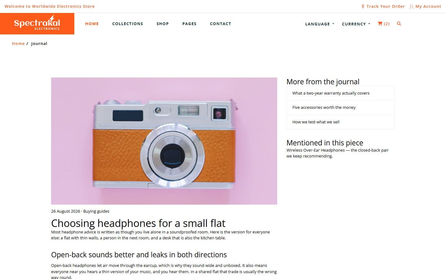 Spectrakal Blog detail page
