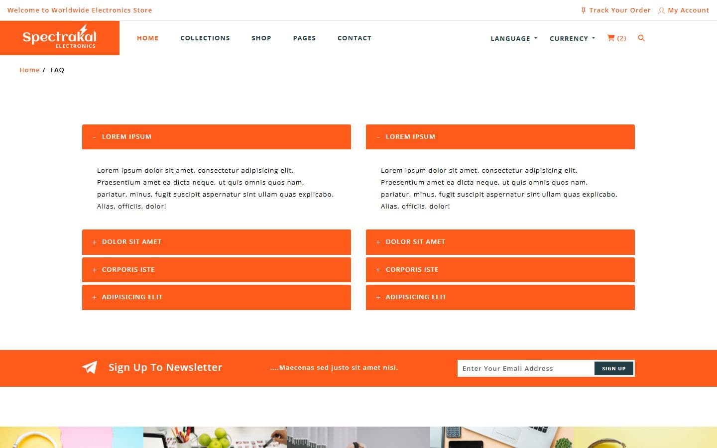 Spectrakal FAQ page