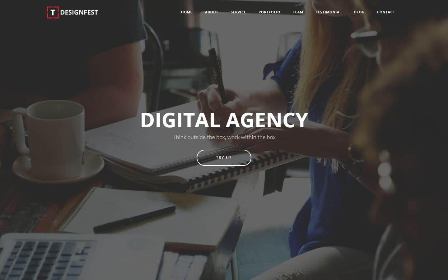 T-Designfest Agency singlepage page