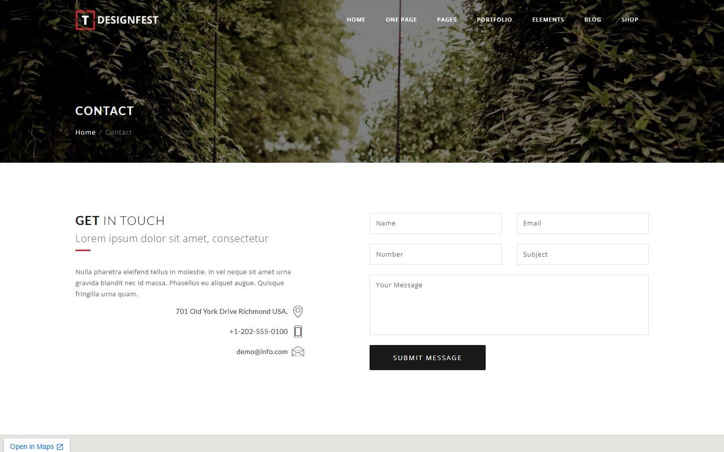 T-Designfest Contact page