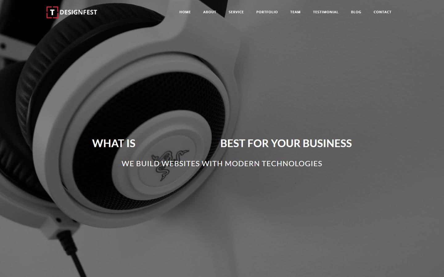 T-Designfest Home single text rotator page