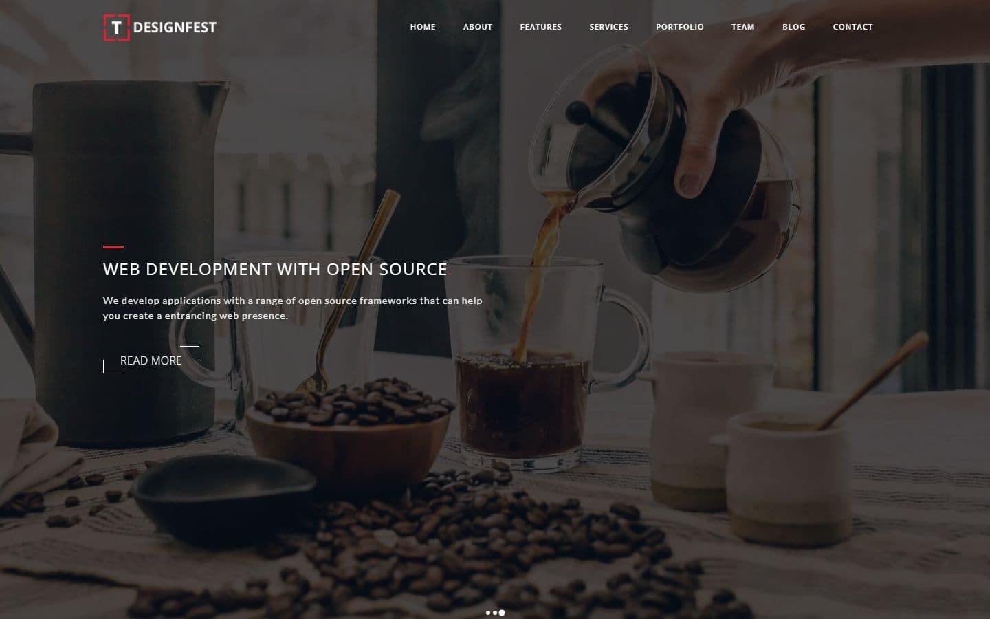 T-Designfest Onepage slider owl page