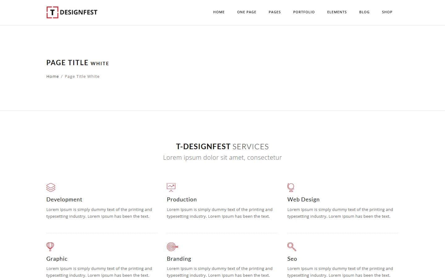 T-Designfest Page title white page