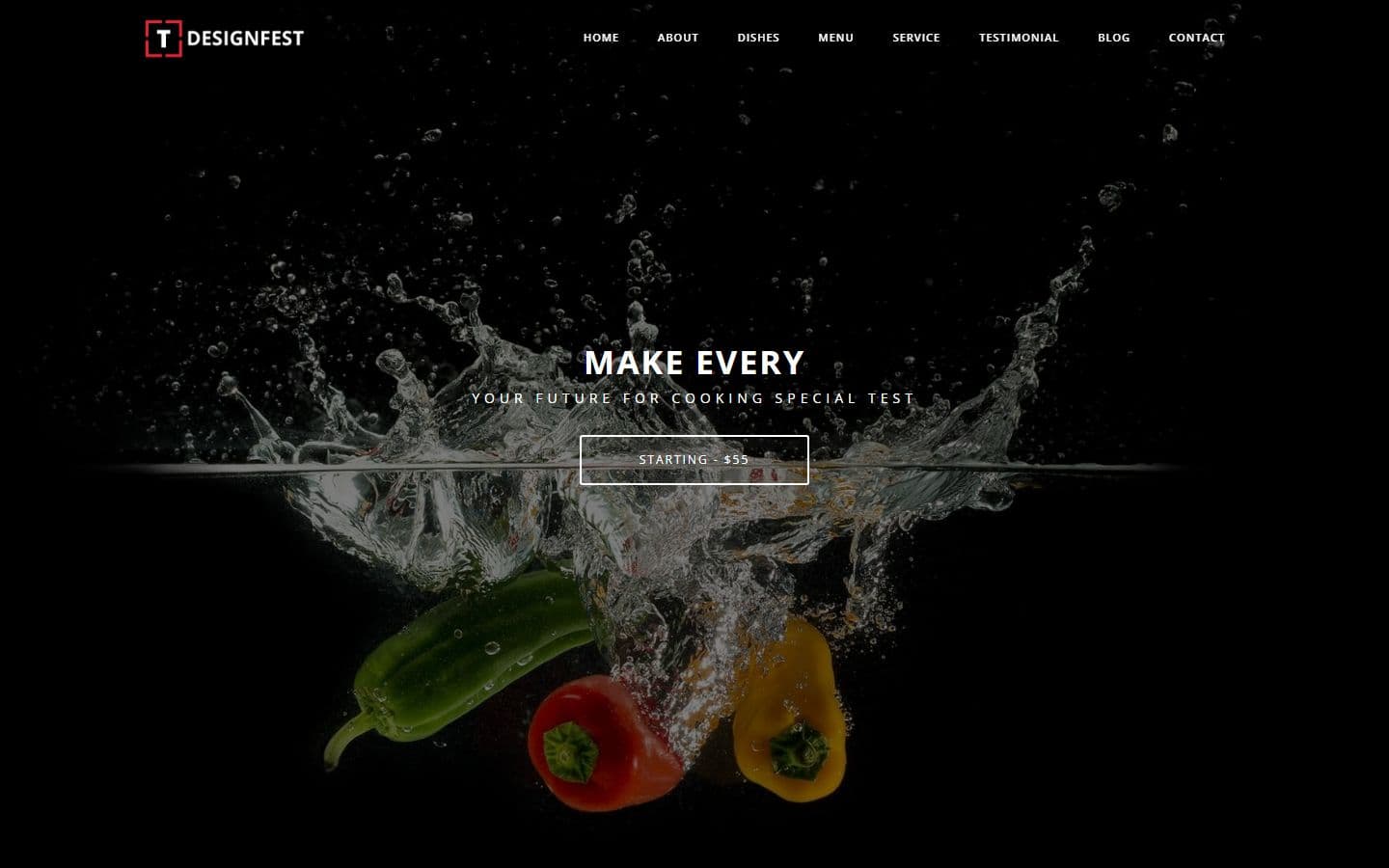 T-Designfest Restaurant singlepage page