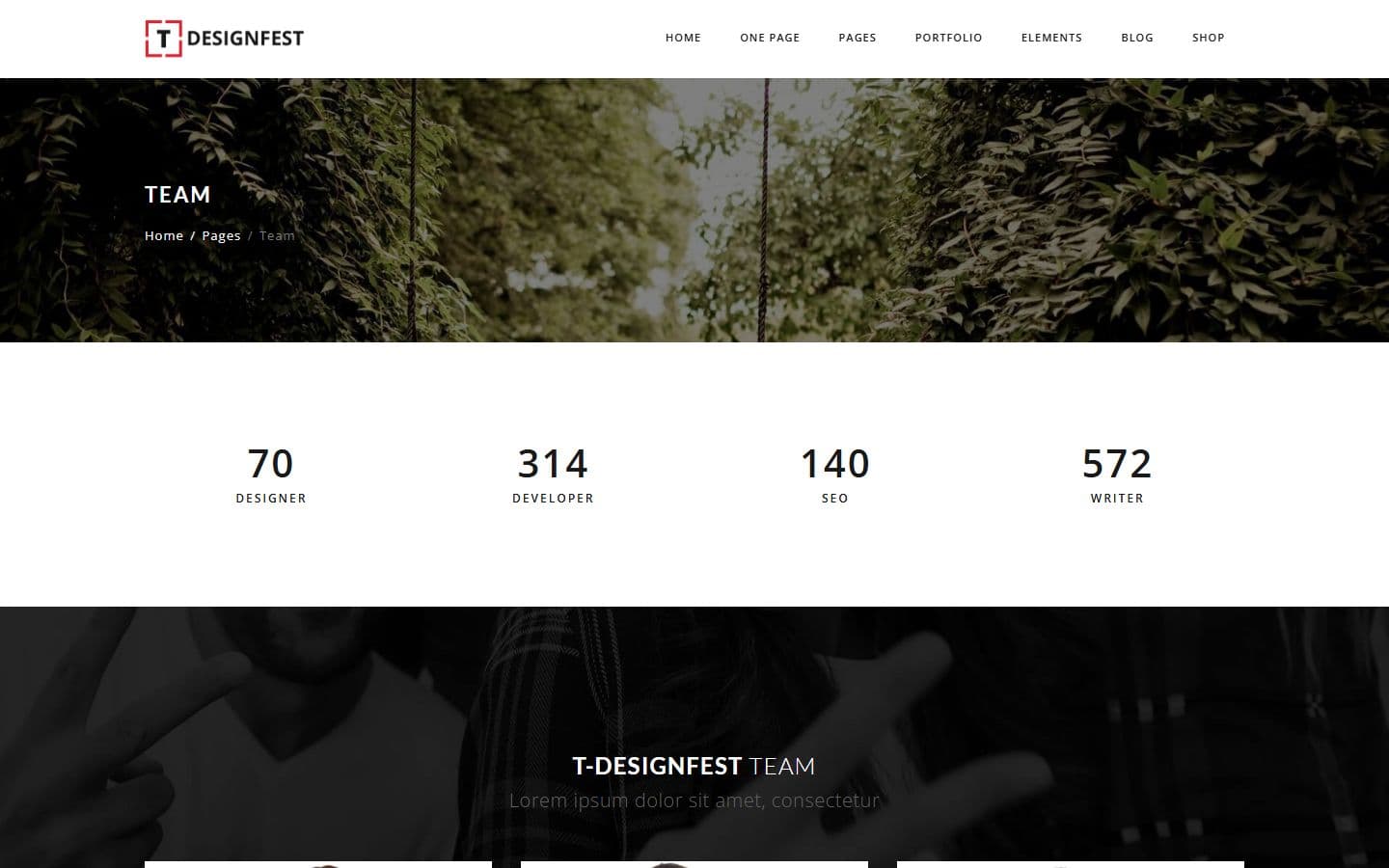 T-Designfest Team page