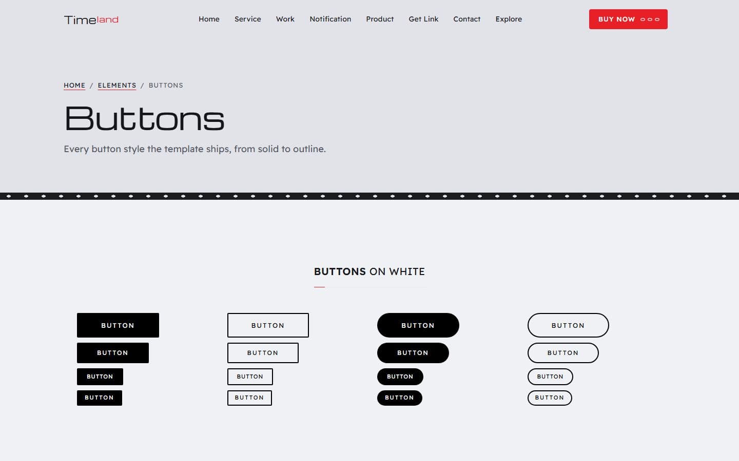 TimeLand Buttons page