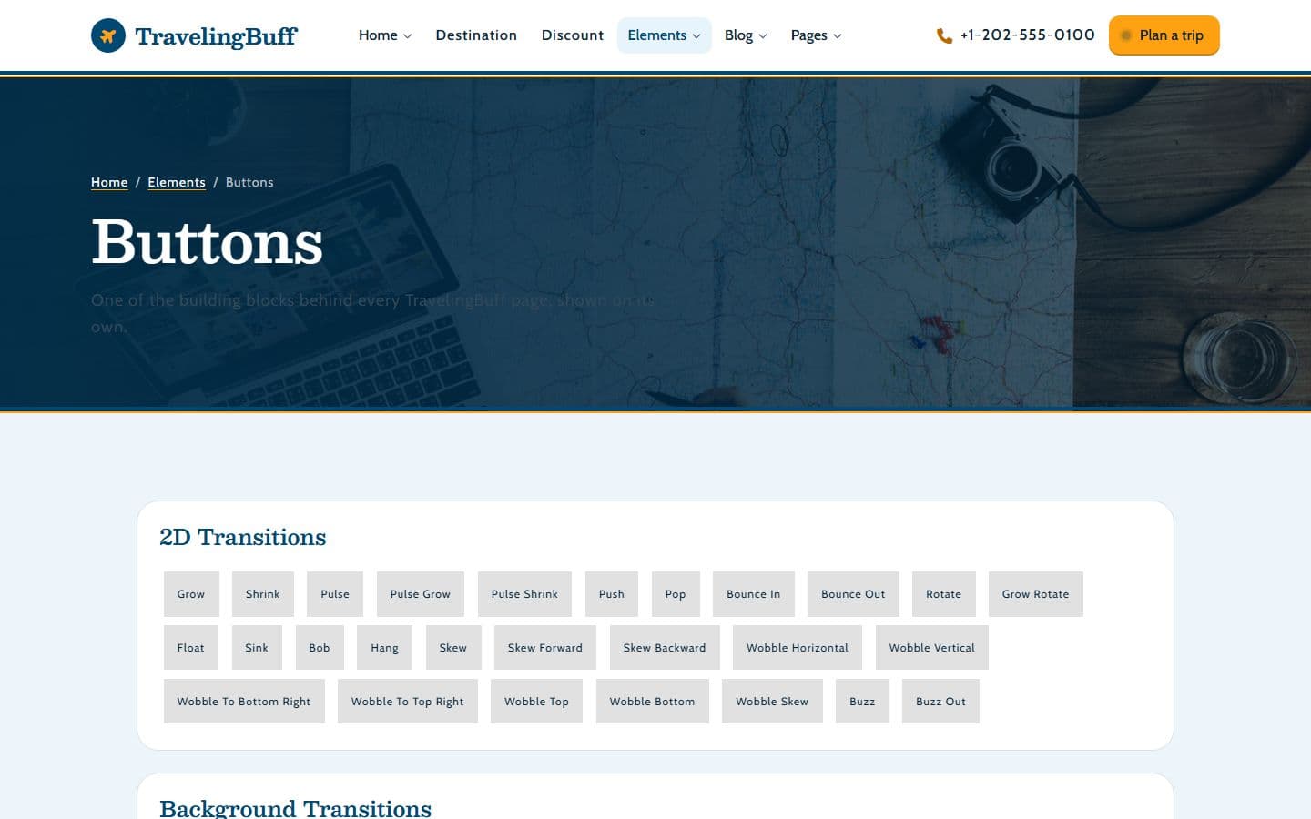TravelingBuff Button page