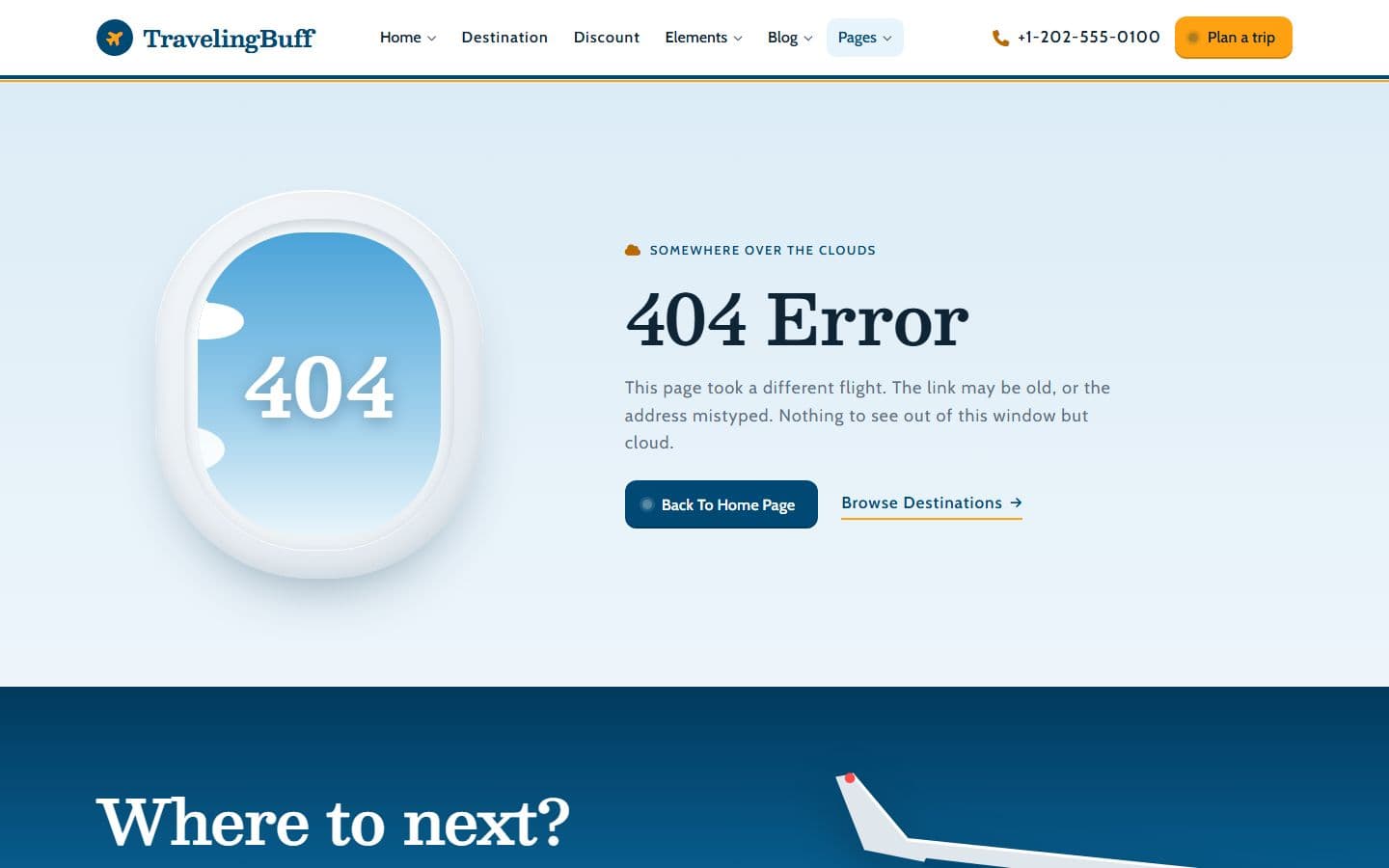 TravelingBuff Page404 page