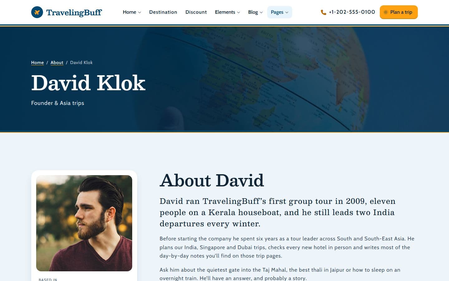 TravelingBuff Staff member page