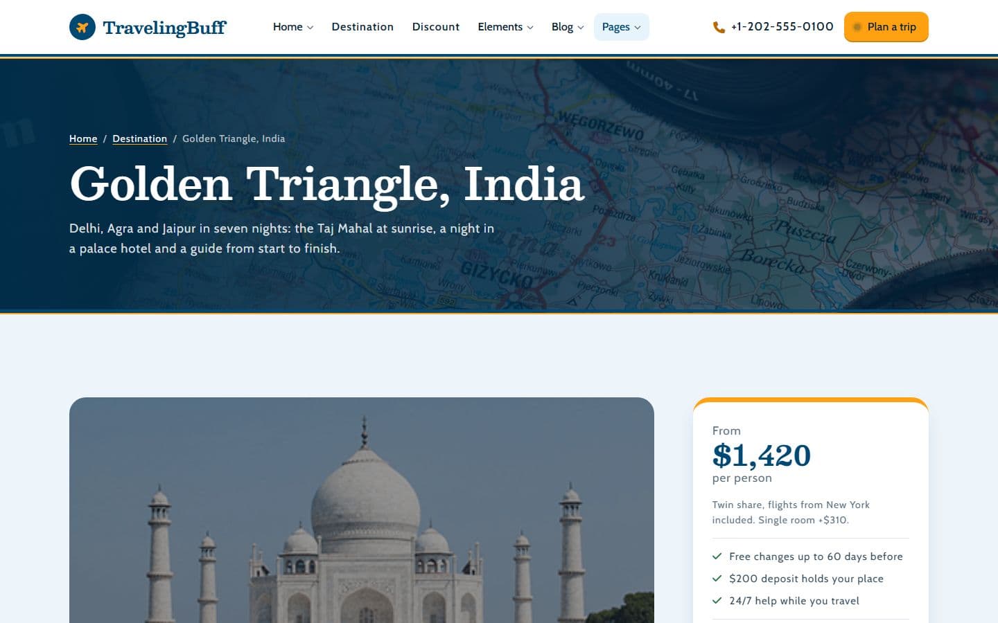 TravelingBuff Tour detail page