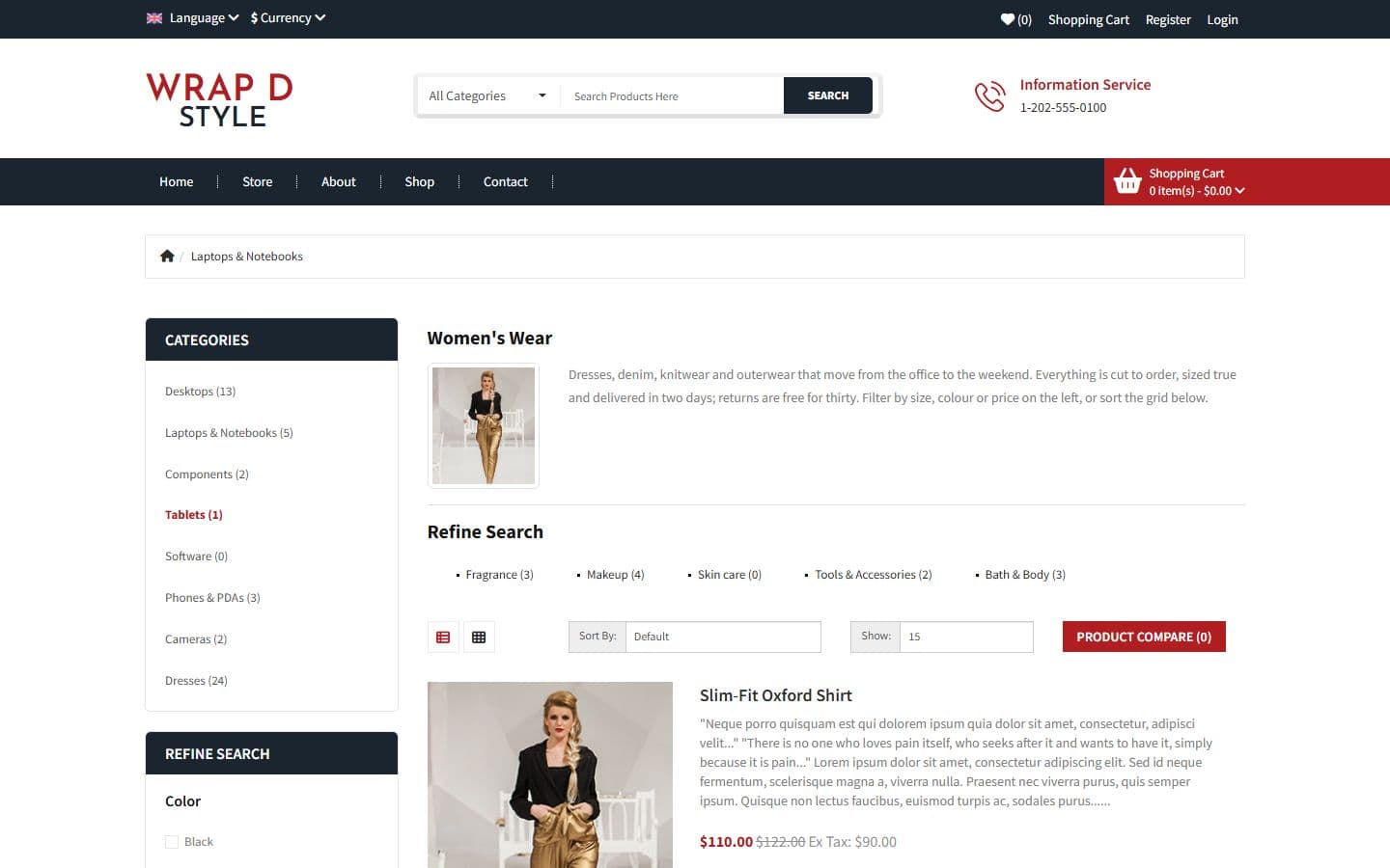 Wrap-d-Style Product list page
