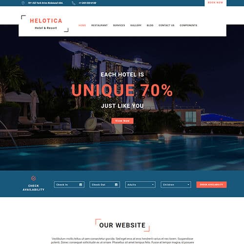 Helotica template preview
