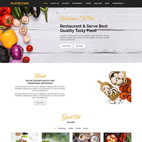 Plateccino template preview