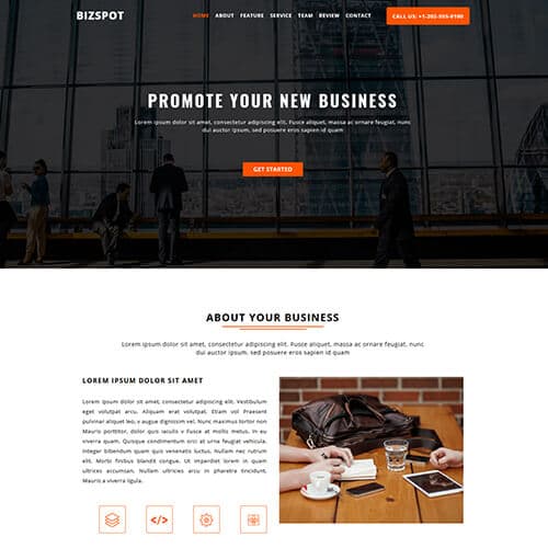 BizSpot template preview