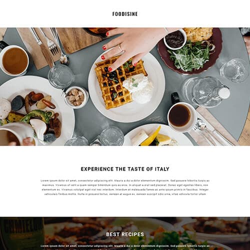 Foodisine template preview